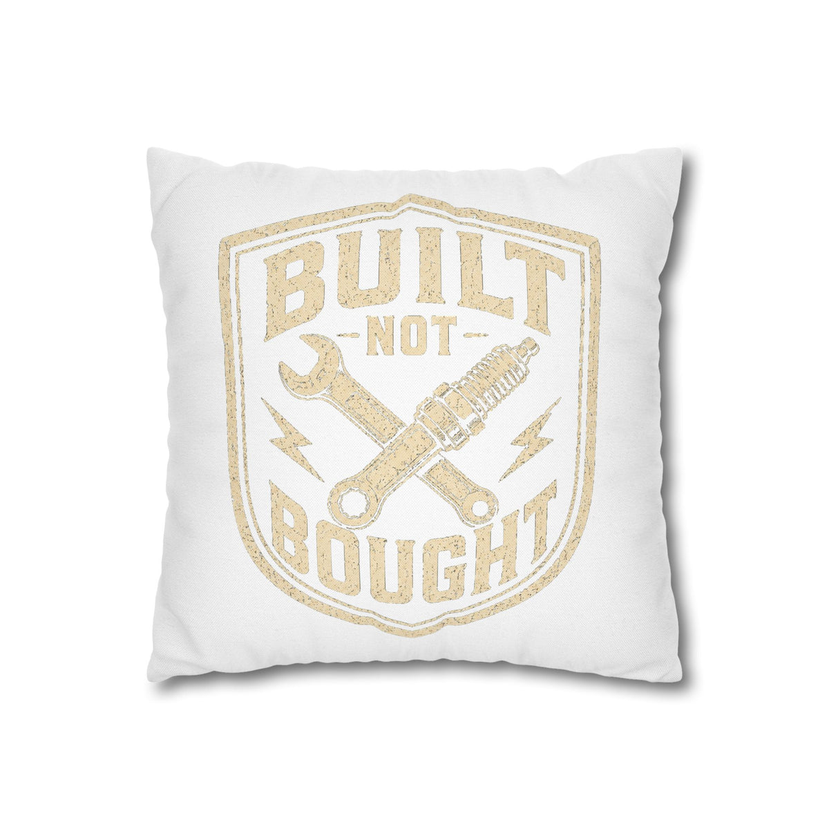 Built Not Bought Decorative Pillowcase Milo Bailey Dog Dad Mom- Mechanics & DIY Accent Cushion
