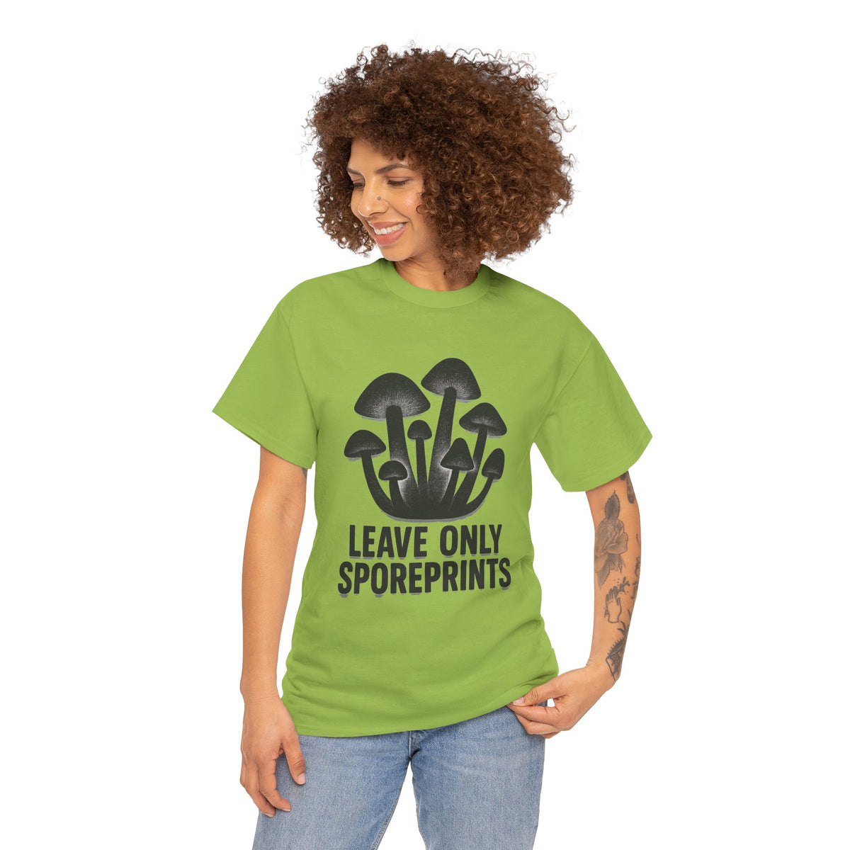 Mushroom Tee — "Leave Only Sporeprints" Eco Nature Graphic Shirt - Trending Now - August 2026