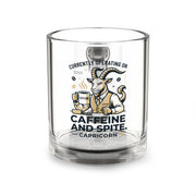 Capricorn Glass Mug — "Caffeine and Spite" 10oz Zodiac Coffee Cup