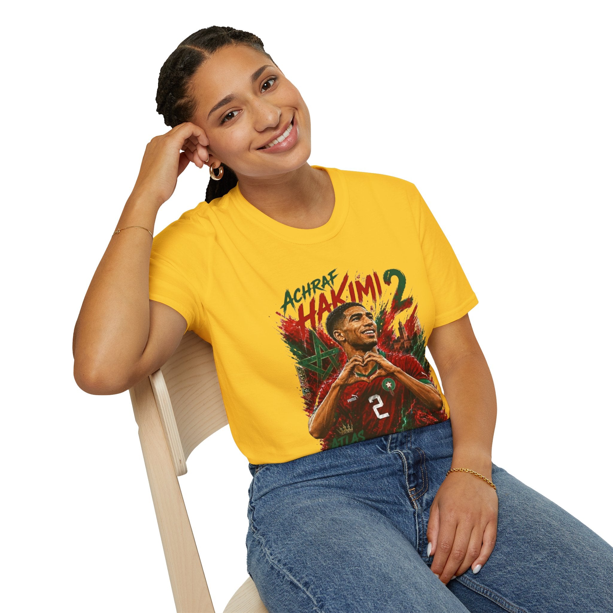 Achraf Hakimi #2 Soccer T-Shirt — Morocco Football Fan Tee