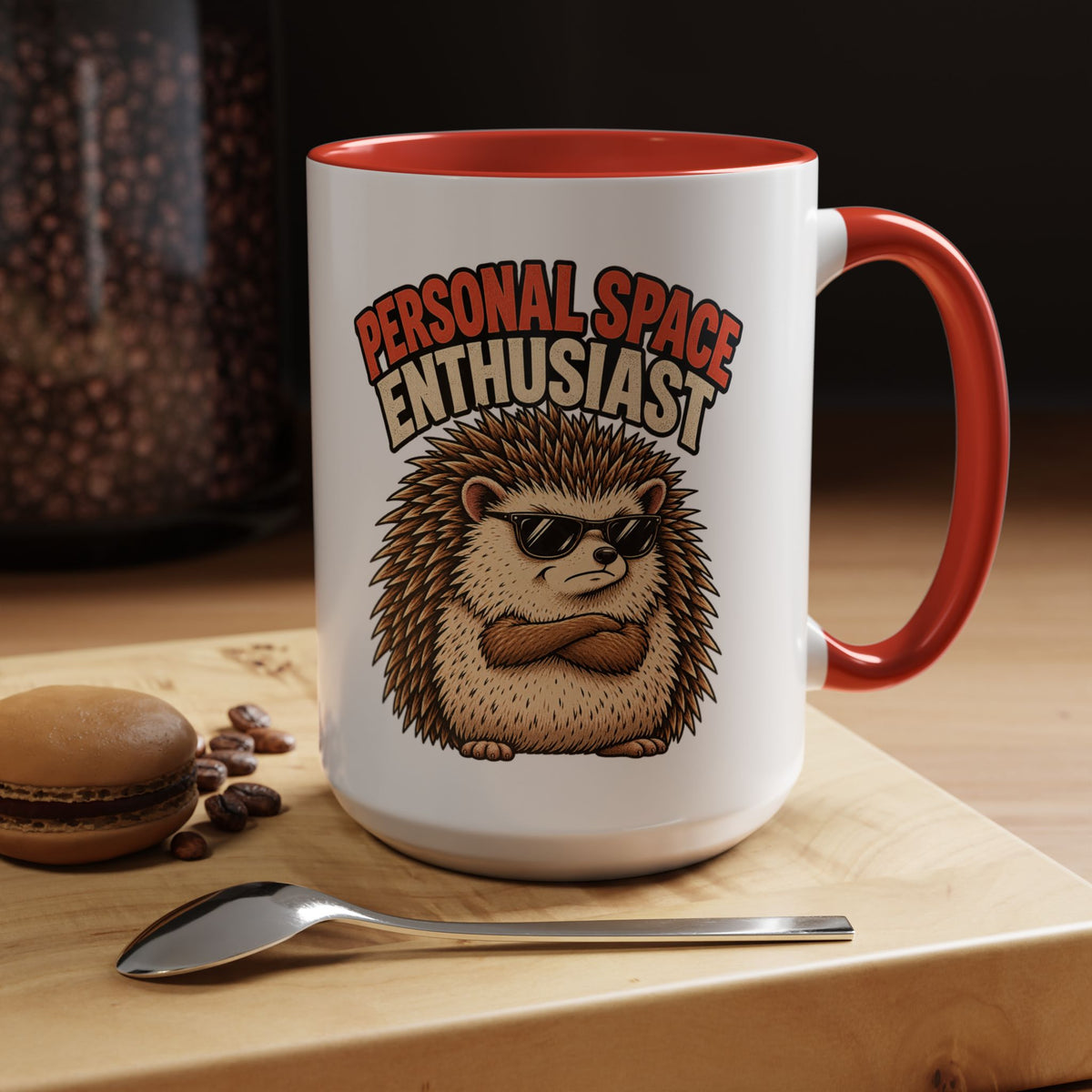 Funny And Witty "Personal Space Enthusiast" Accent Coffee Mug (11, 15oz)