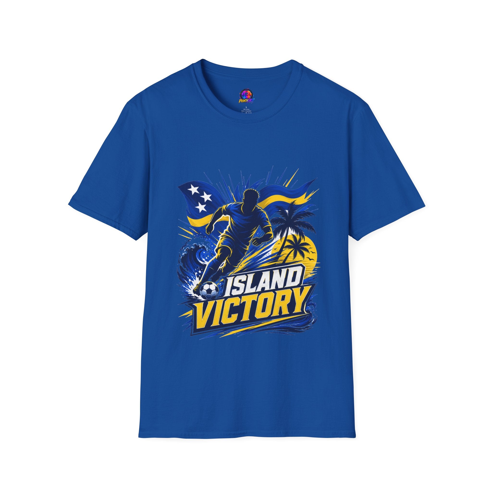 Curacao Island Victory T-Shirt — Tropical Surf Soccer Graphic Tee