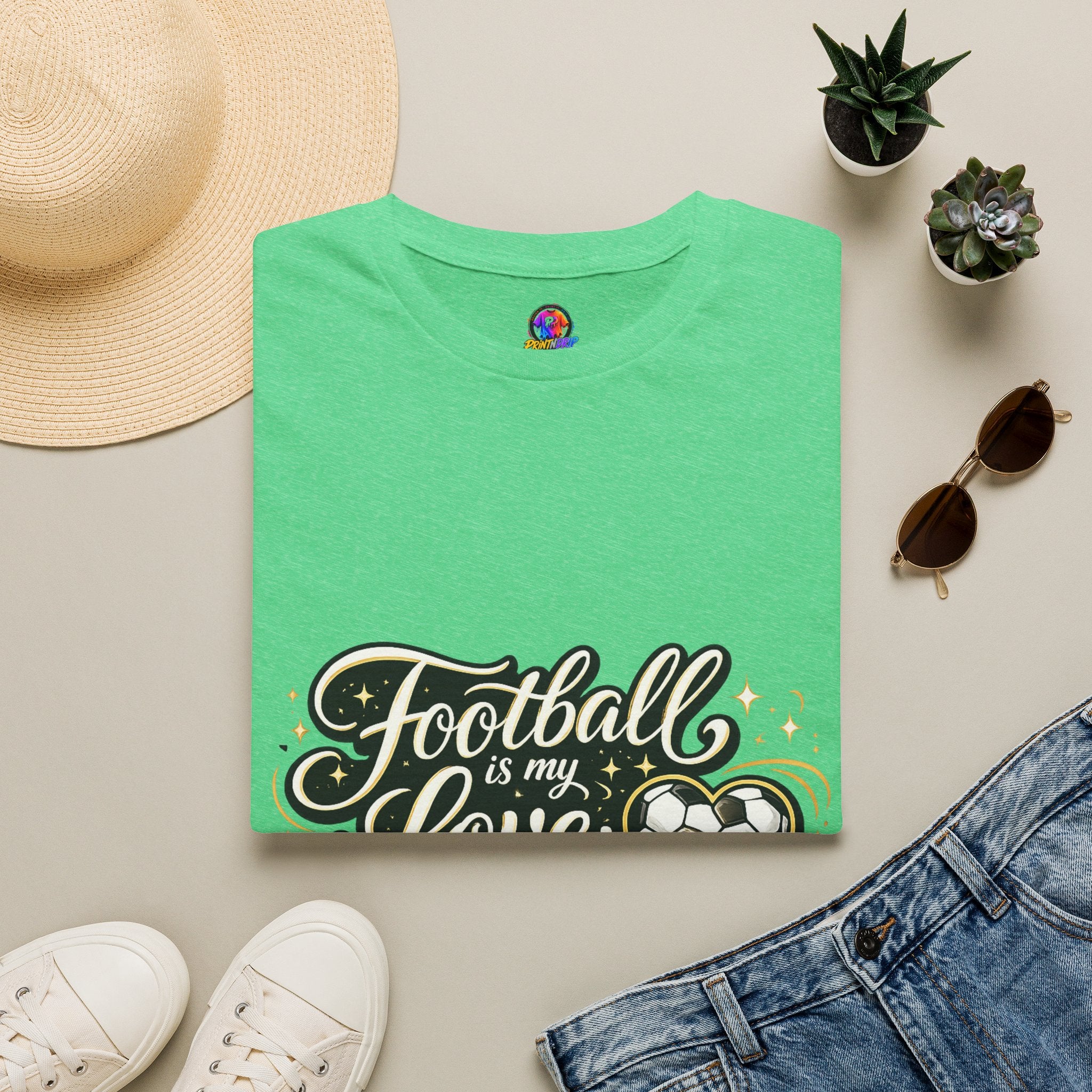Women's/Unisex Soccer Fan Shirt Football Is My Love Language Tee —