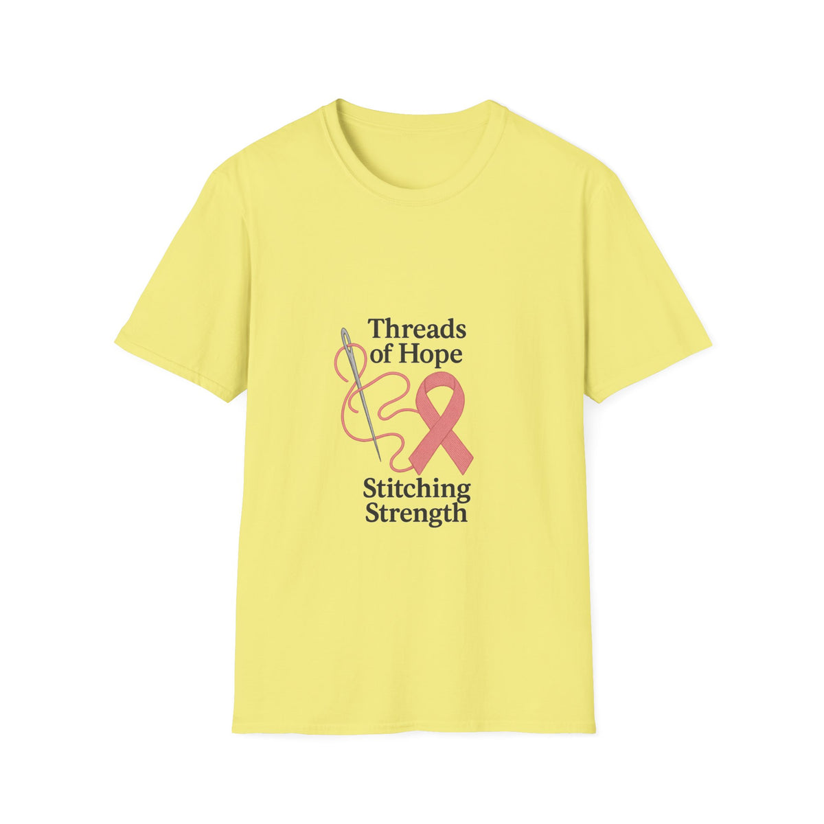 Threads of Hope Breast Cancer Awareness T-Shirt — Stitching Strength Ribbon - Trending Now - October 2026