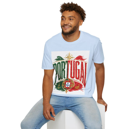 Portugal Vintage Compass T-Shirt — Retro Portuguese Flag Travel Tee