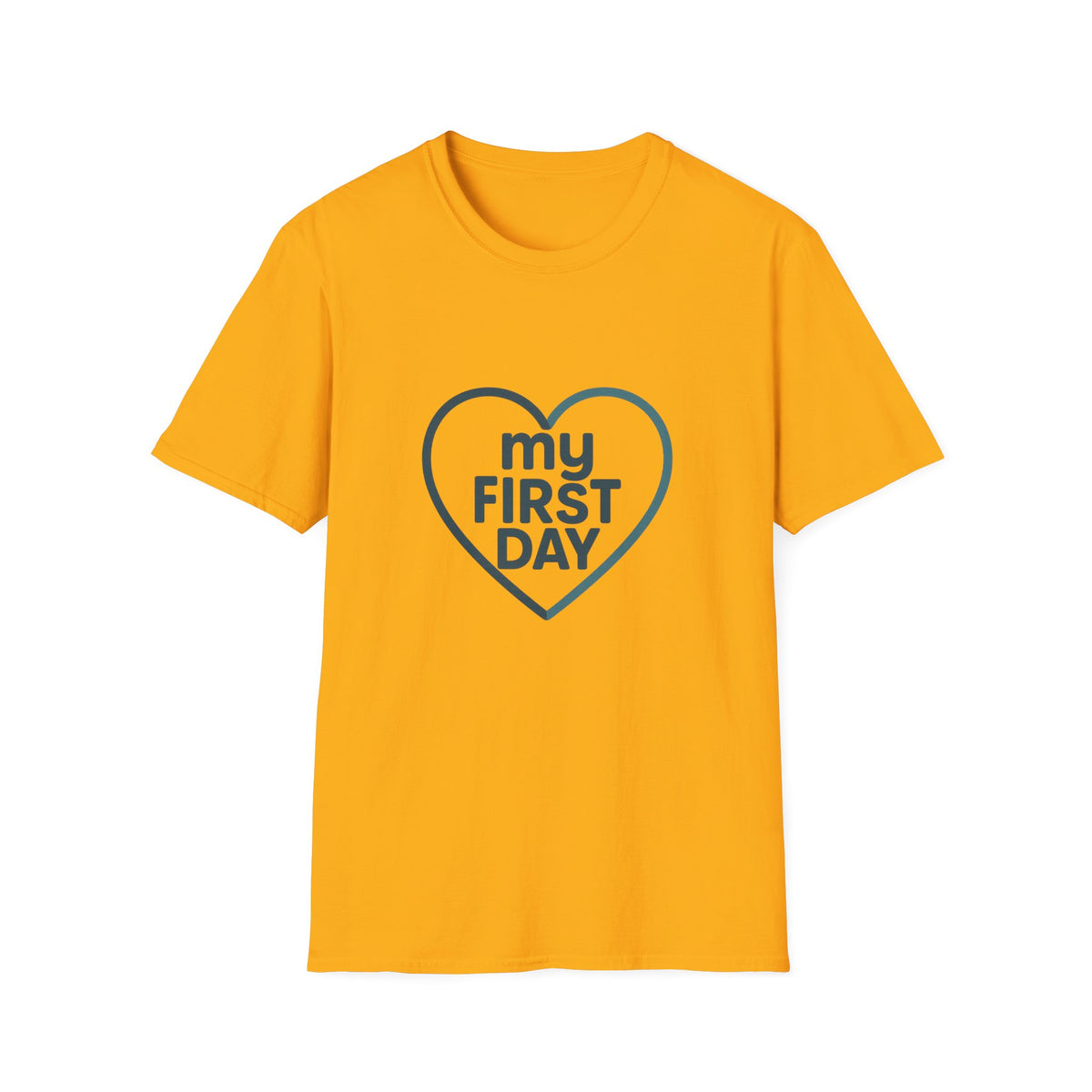 T-Shirt — Minimal Heart 'my first day' Graphic Tee, New Mom Gift - Trending Now - August 2026