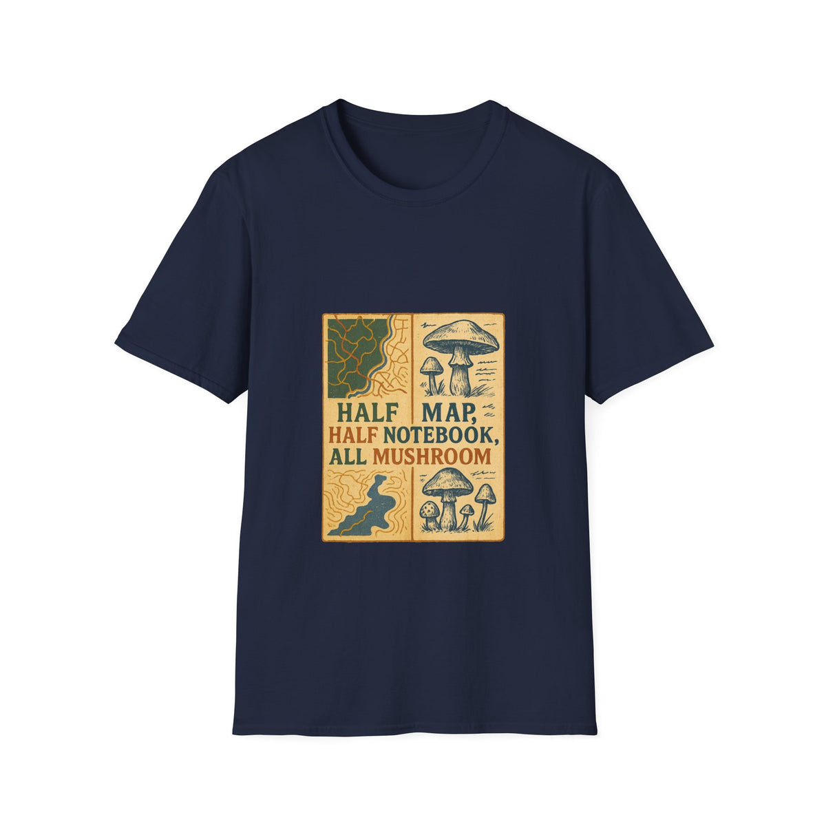 Mushroom Field Guide T-Shirt – Vintage “Half Map, Half Notebook, All Mushroom” Design - Trending Now - October 2026
