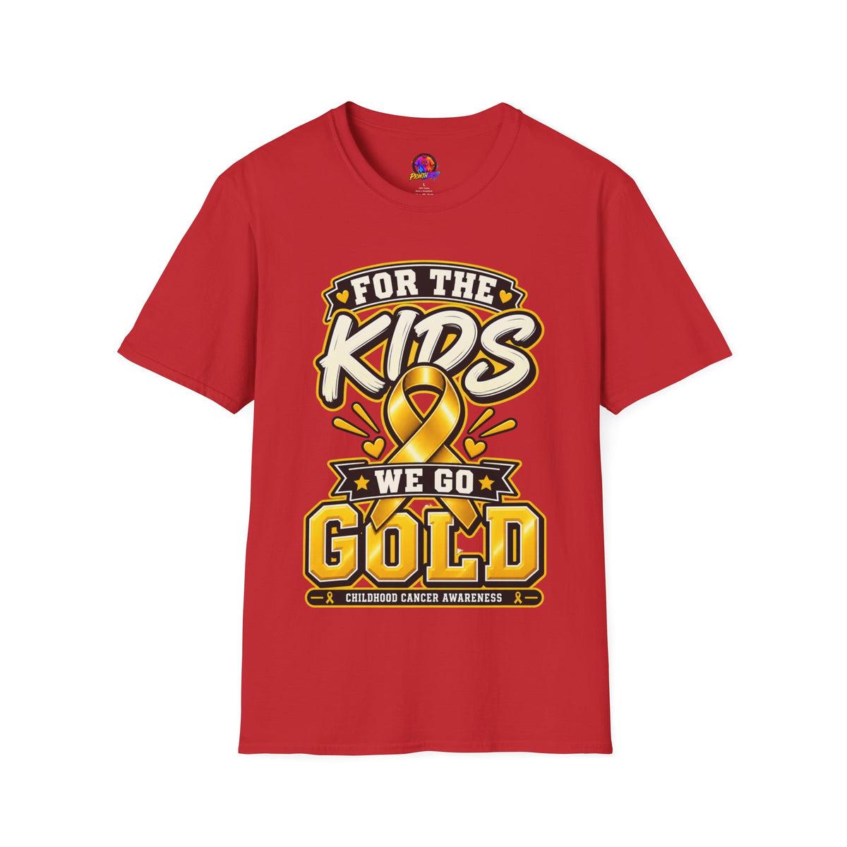 Kids Childhood Cancer Awareness T-Shirt — "For the Kids We Go Gold"