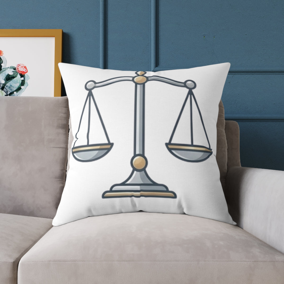 Balance Zodiac Libra Astrological Square Poly Canvas Pillow