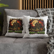 Halloween Pillowcase - "October 31 Night of the Restless" Haunted House Decorative Square Pillow Cover