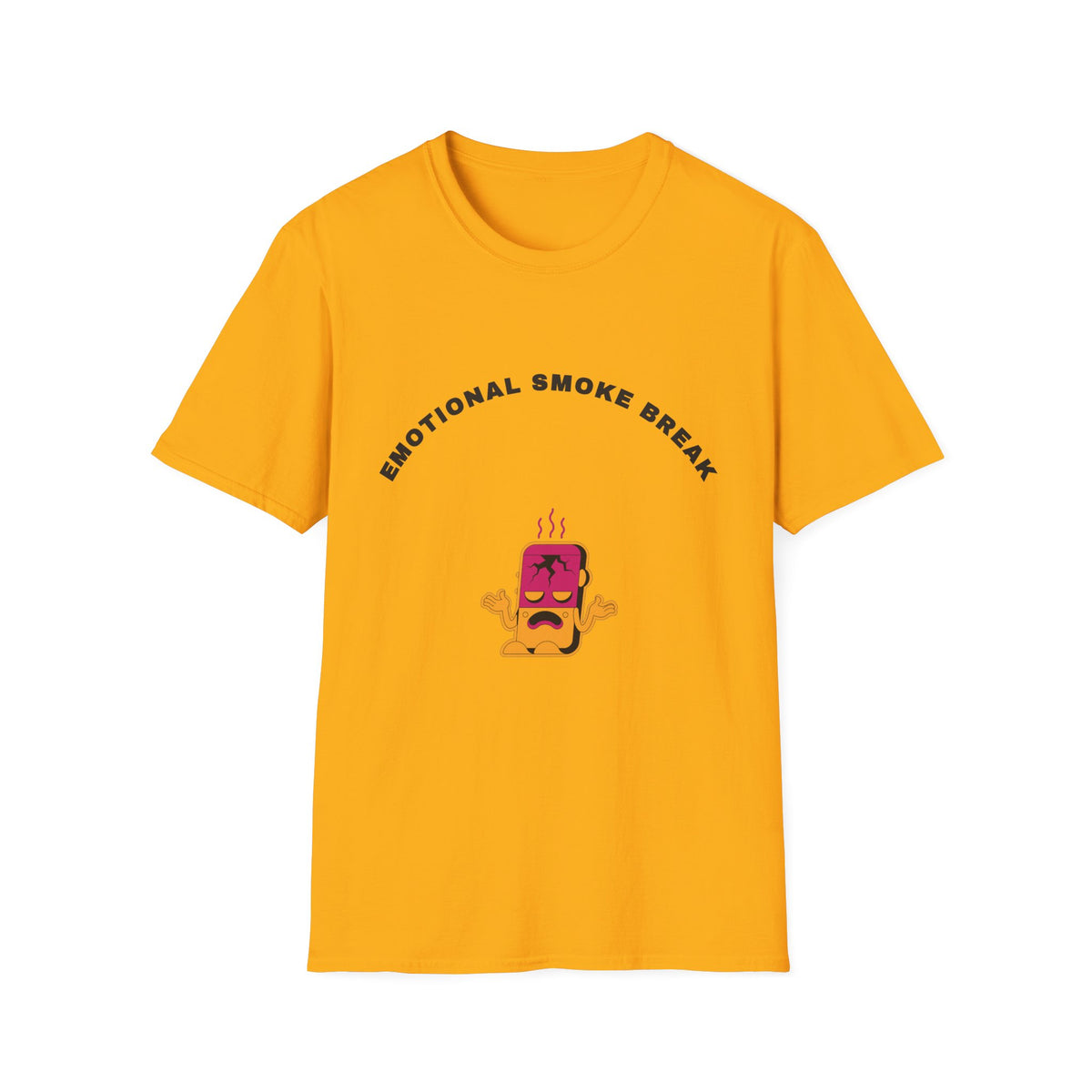 T-Shirt — “Emotional Smoke Break” Funny Cartoon Cigarette Character Tee - Trending Now - September 2026
