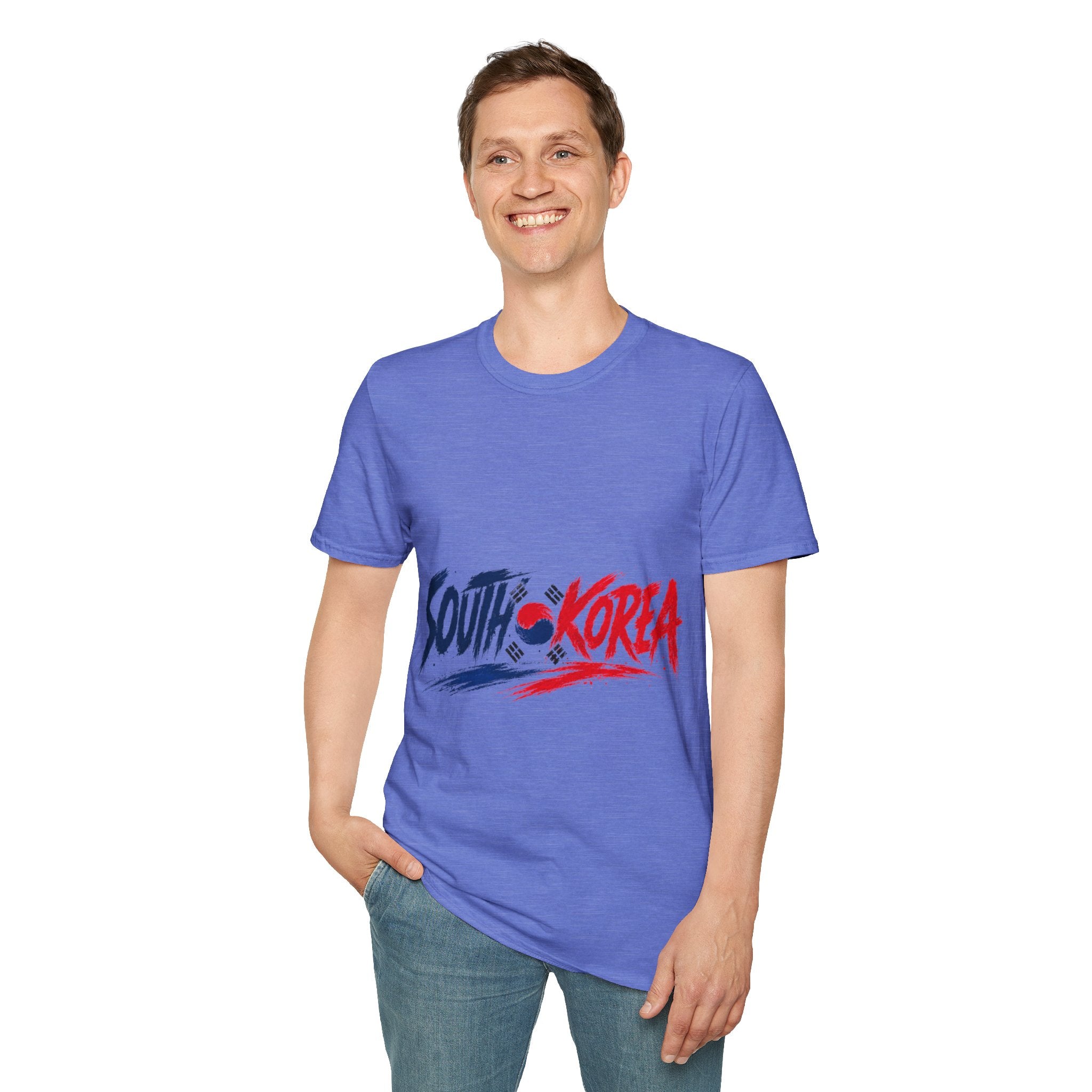 South Korea Flag Brushstroke T-Shirt — Patriotic Korean Travel Tee