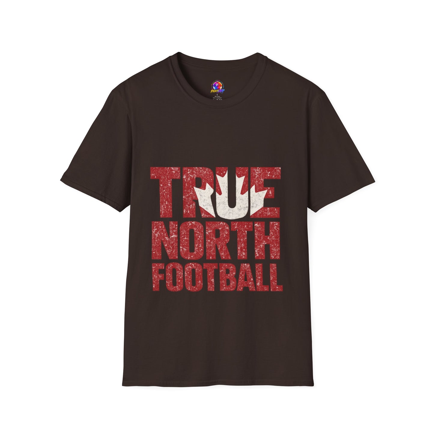 Canada True North Football T-Shirt — Vintage Canadian Leafs Sports Tee