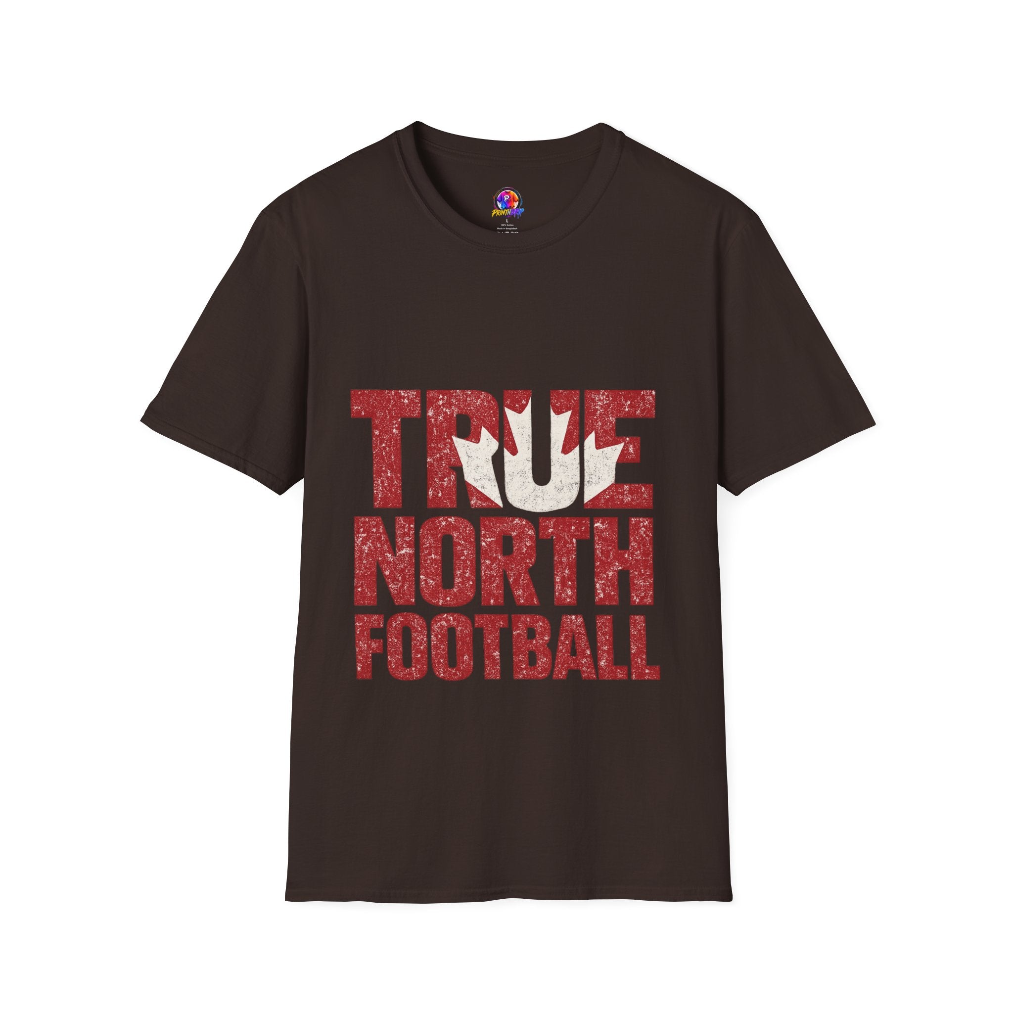 Canada True North Football T-Shirt — Vintage Canadian Leafs Sports Tee