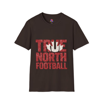 Canada True North Football T-Shirt — Vintage Canadian Leafs Sports Tee