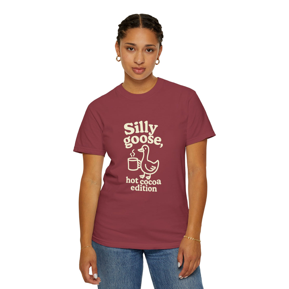 Silly Goose Hot Cocoa T-Shirt — Cute Winter Graphic Tee - Trending Now - October 2026