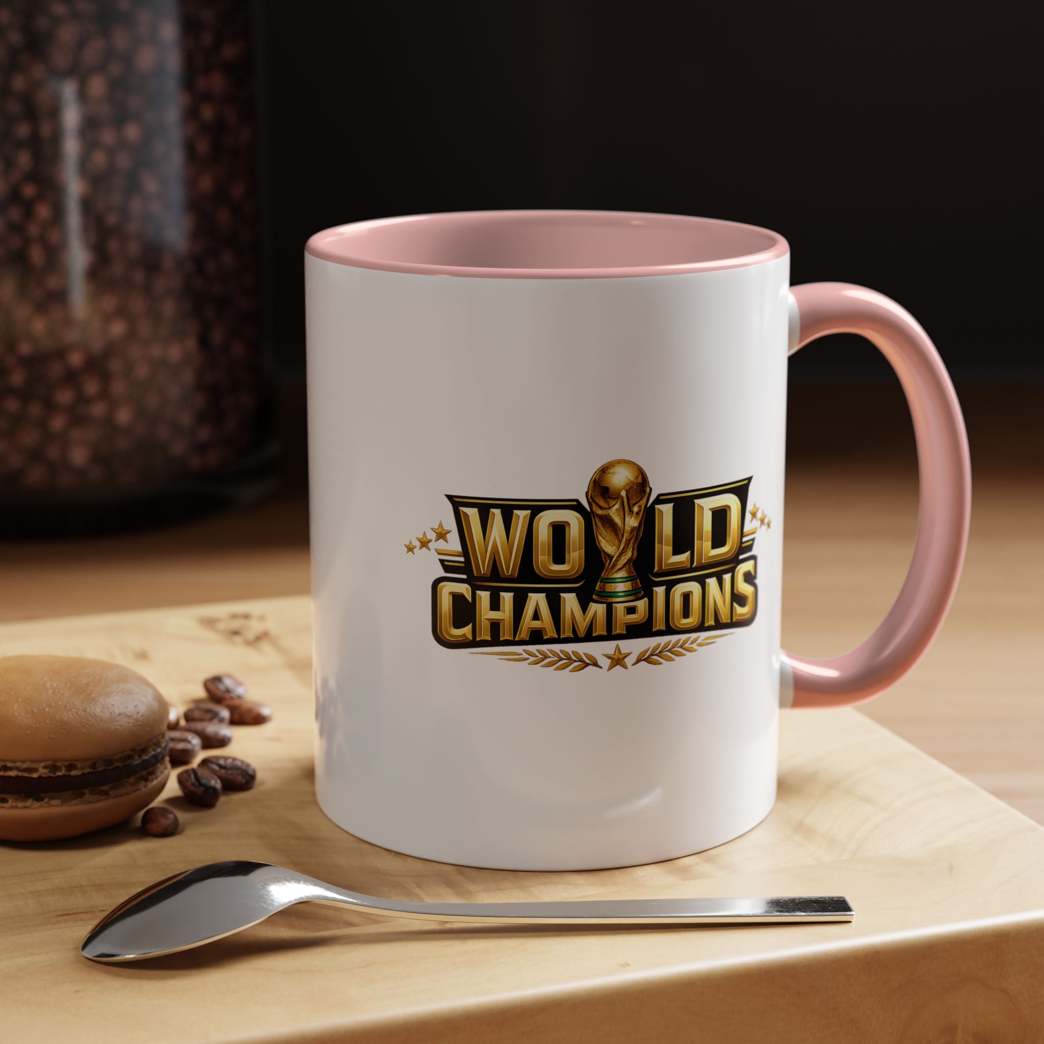 World Champions Accent Coffee Mug – Gold Trophy Sports Fan
