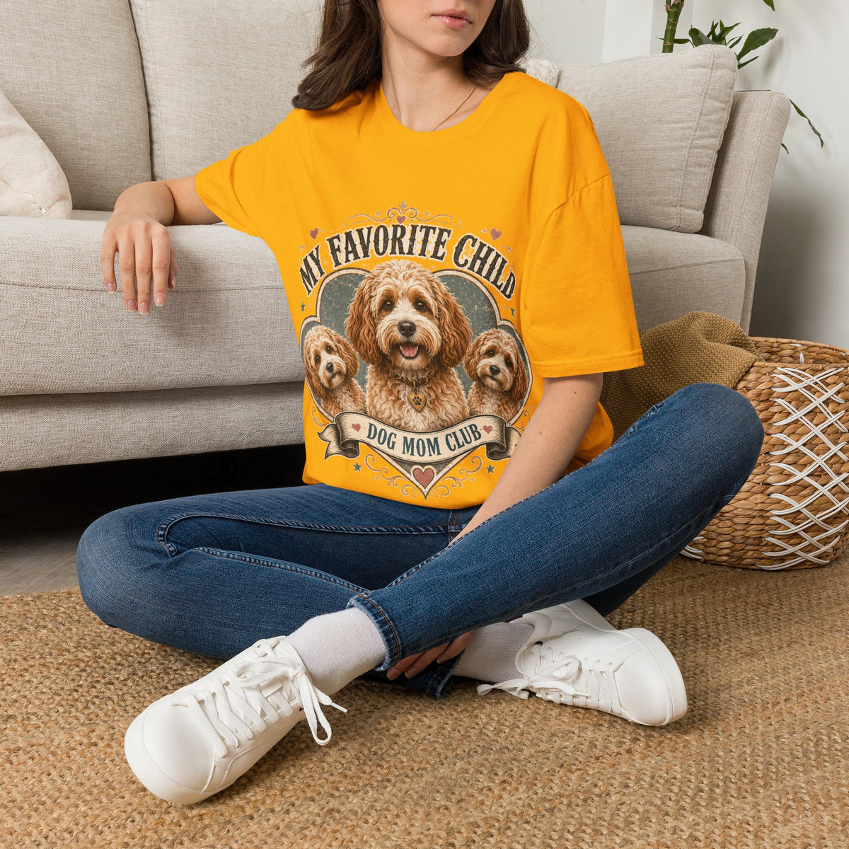 Dog Mom T-Shirt — "My Favorite Child" Cavalier Love Graphic Tee