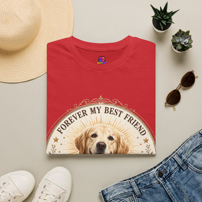 Dog Lover T-Shirt — “Forever My Best Friend” Personalized Golden Retriever Tee