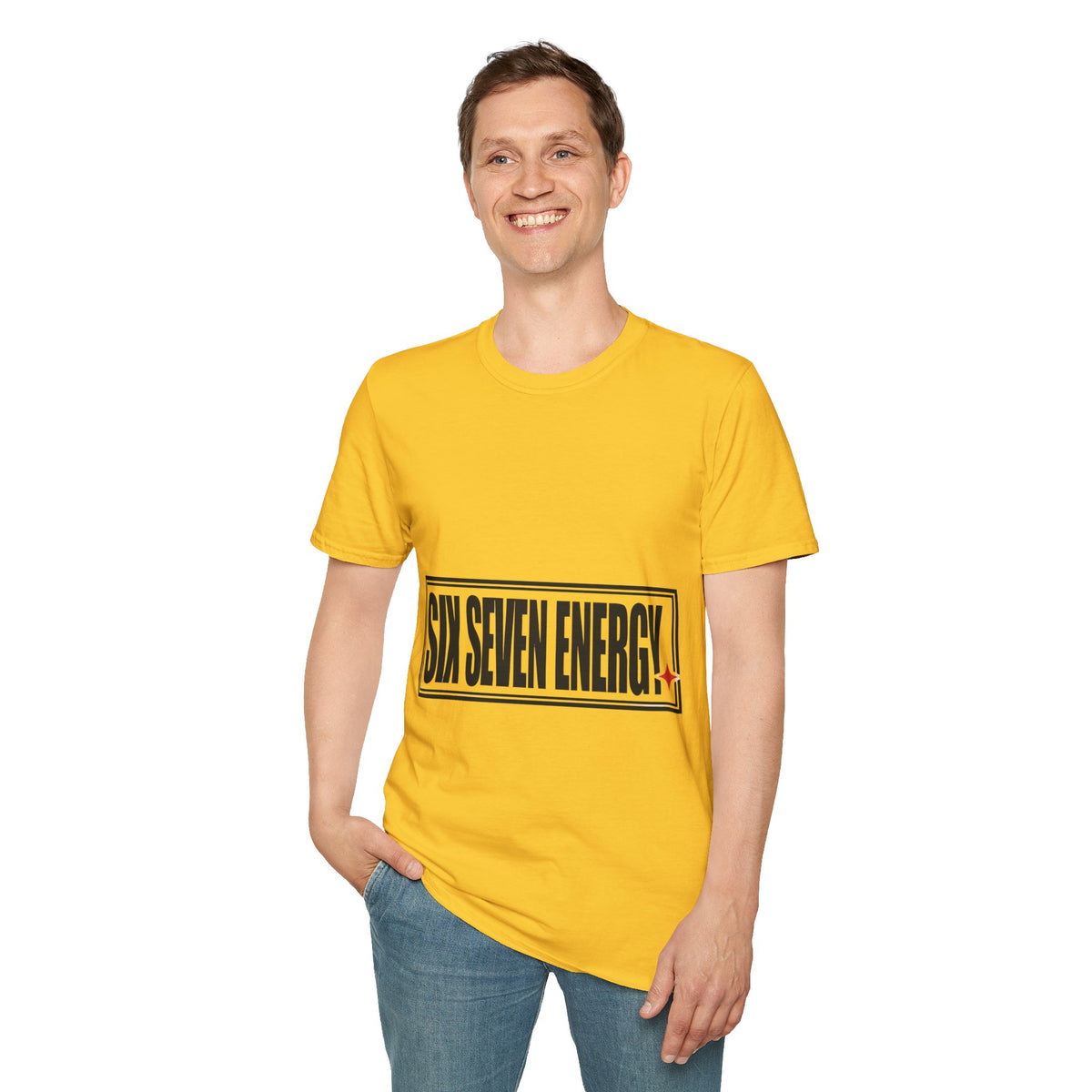 Six Seven Energy Red Cross Block Tee - Minimalist Medical Slogan Graphic T-Shirt - Trending Now - September 2026