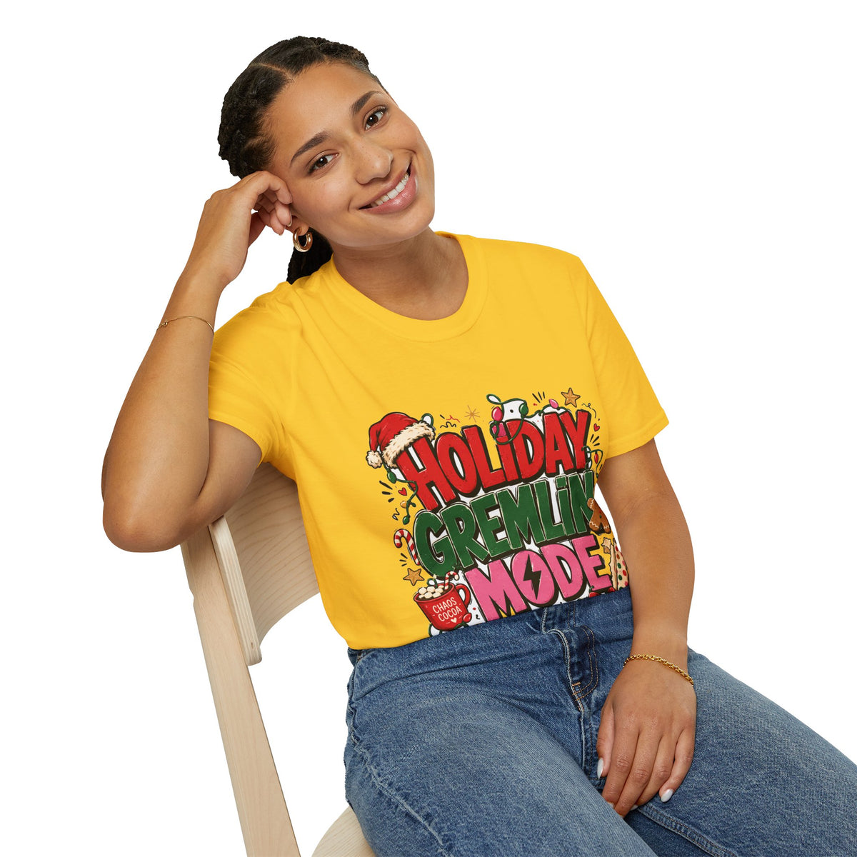 Holiday Gremlin Mode T-Shirt — Christmas Cute Festive Graphic Tee