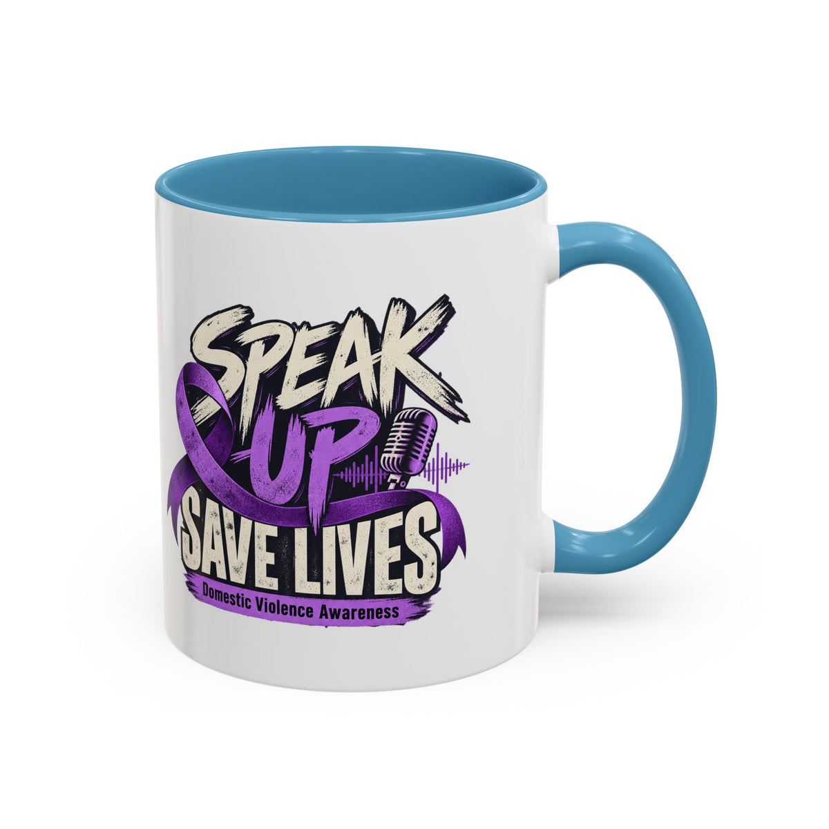 Speak Up Save Lives Domestic Violence Awareness Coffee Mug