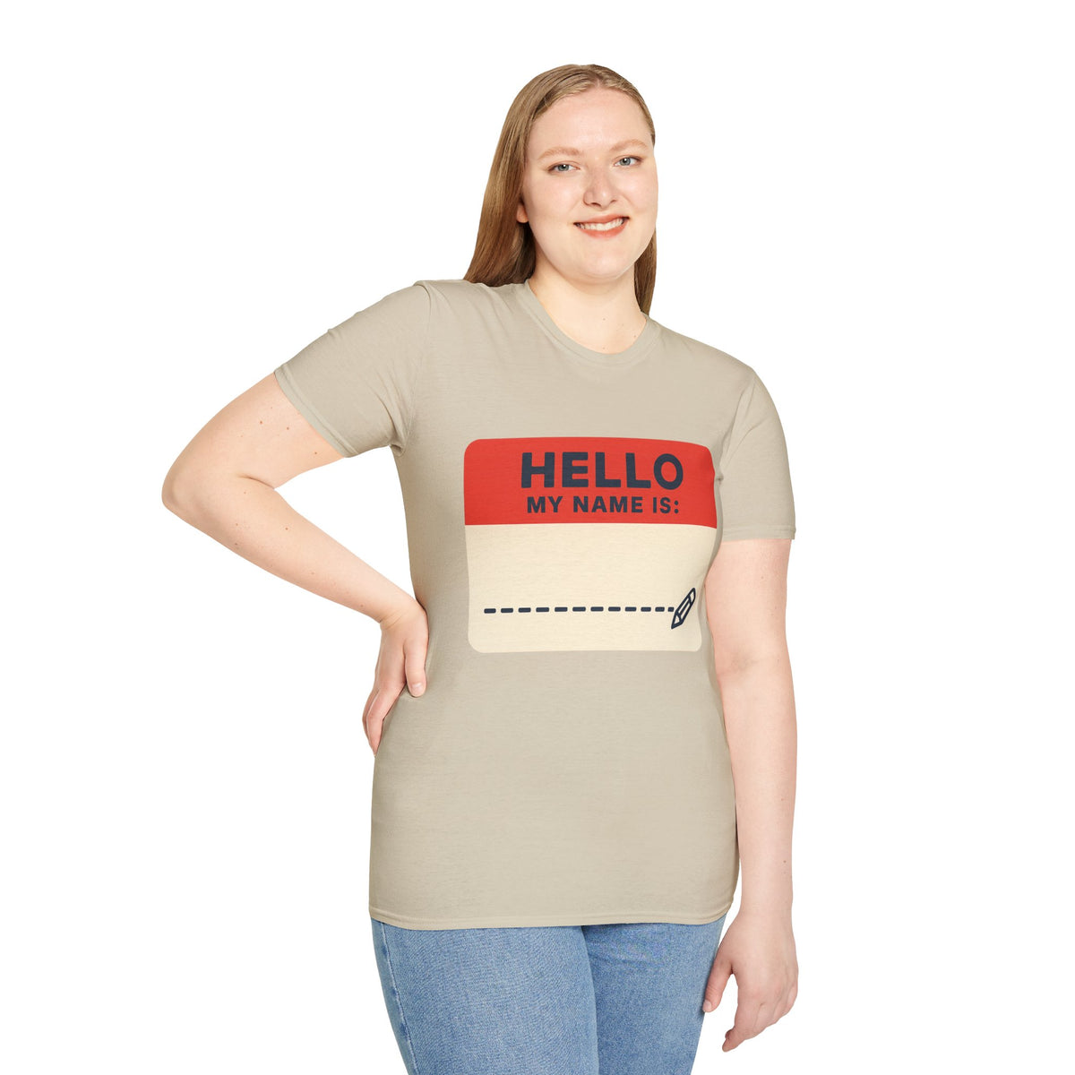 Hello My Name Is Name Tag T-Shirt — Funny Novelty Graphic Tee - Trending Now - August 2026