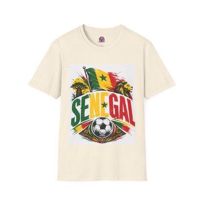Senegal Flag Soccer T-Shirt — Lion & Football Pride Tee