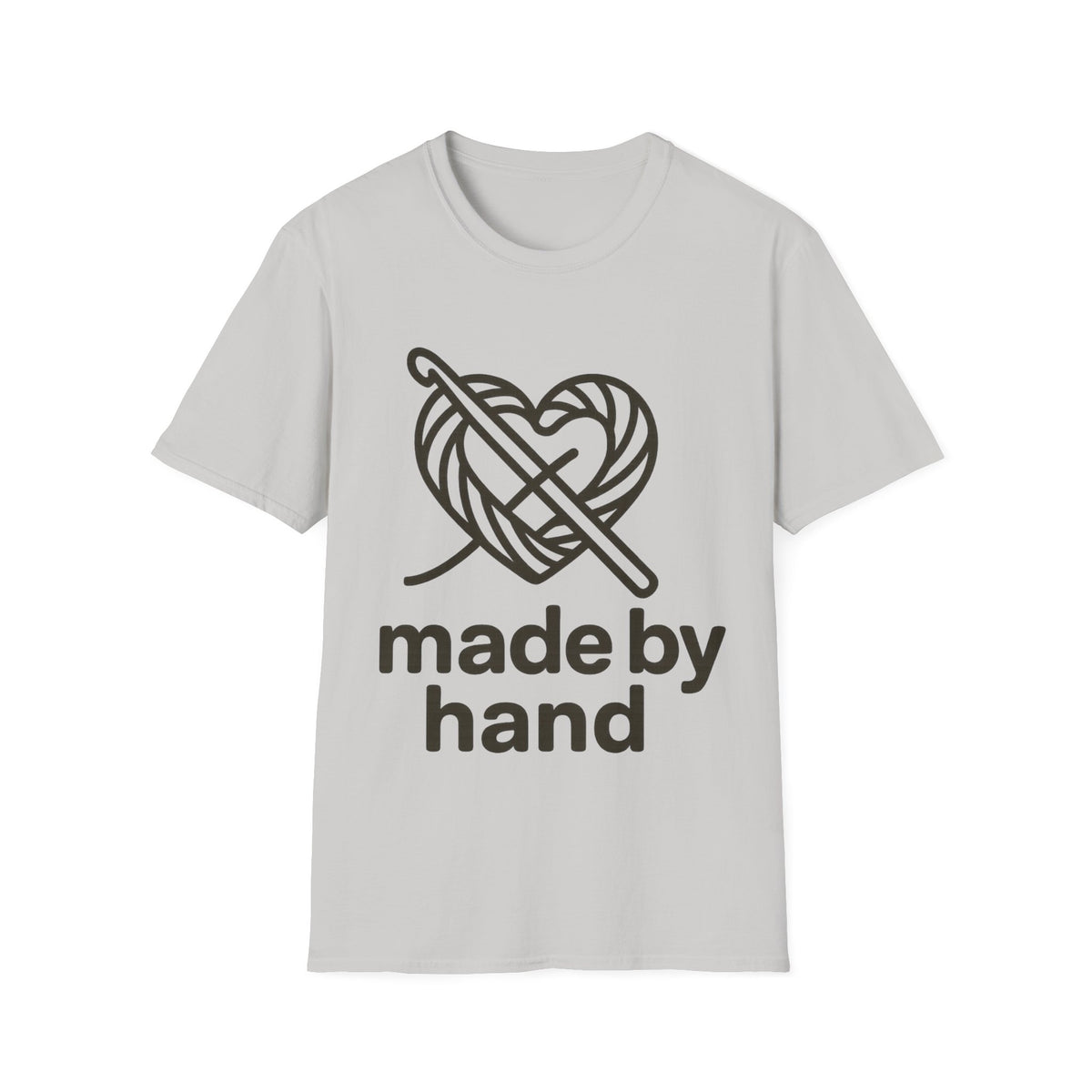 "Made By Hand" Minimalist Maker Tee | Crochet Knitting Crafter T-Shirt - Trending Now - September 2026