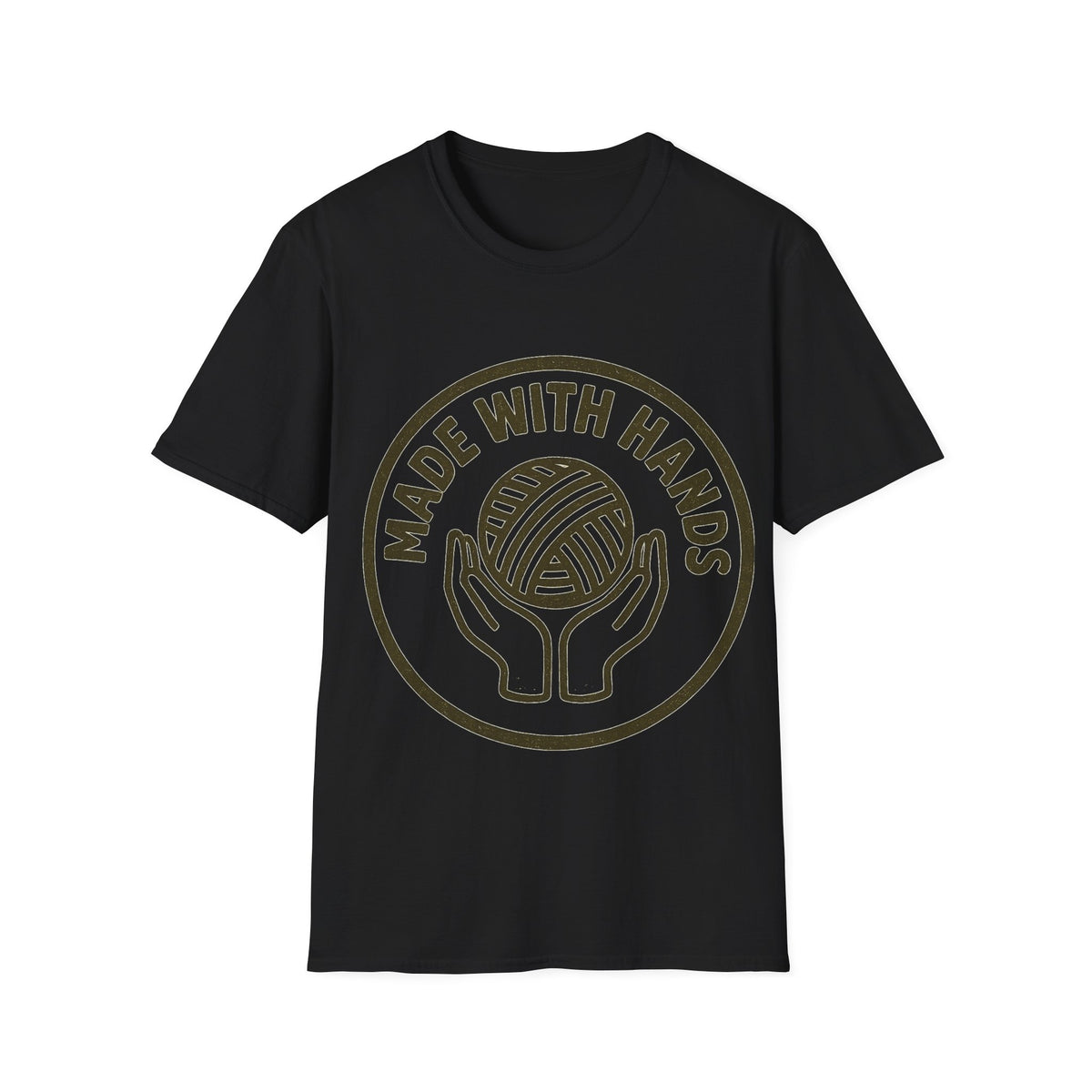 "Made With Hands" Vintage Ball of Yarn Logo Tee - Crafting Crochet Retro White T-Shirt - Trending Now - September 2026