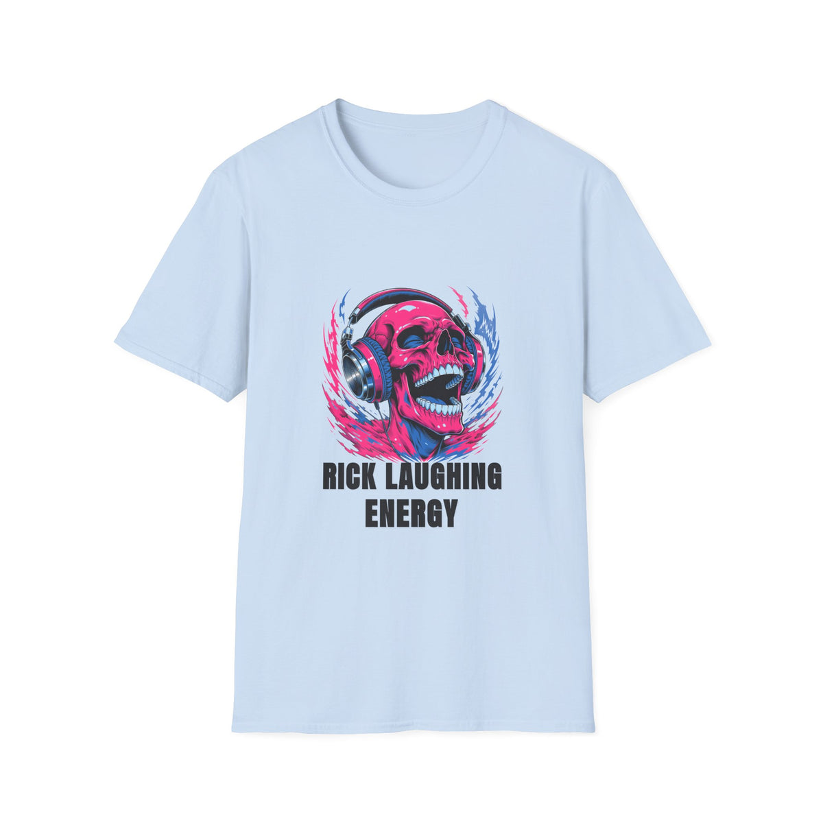 Skull Headphones T-Shirt — "Rich Laughing Energy" Graphic Tee - Trending Now - August 2026