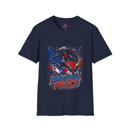 Czechia Bohemian Force Graphic T‑Shirt — Energetic Soccer Player Silhouette