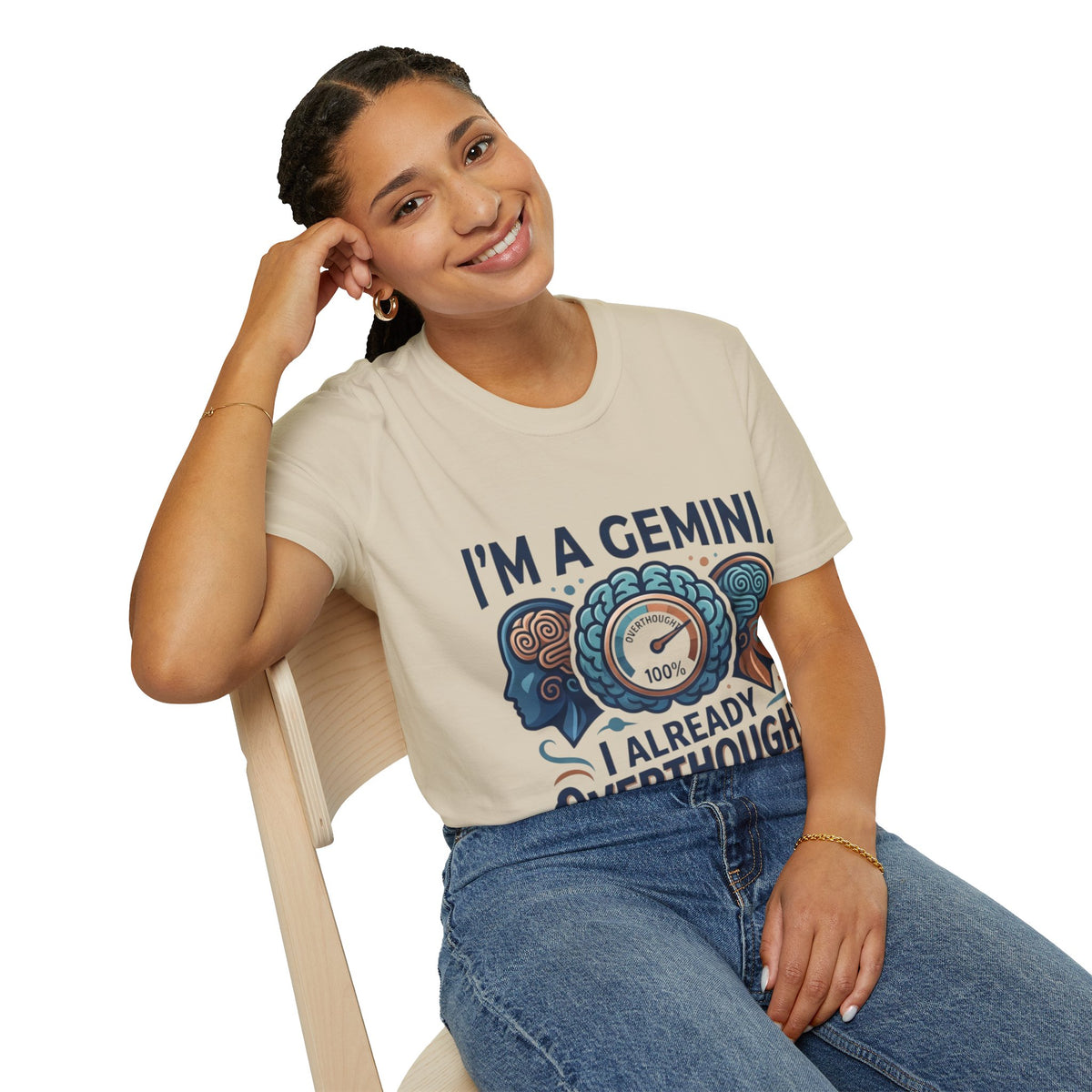 I’m A Gemini T-Shirt – “I Already Overthought It” Zodiac Tee