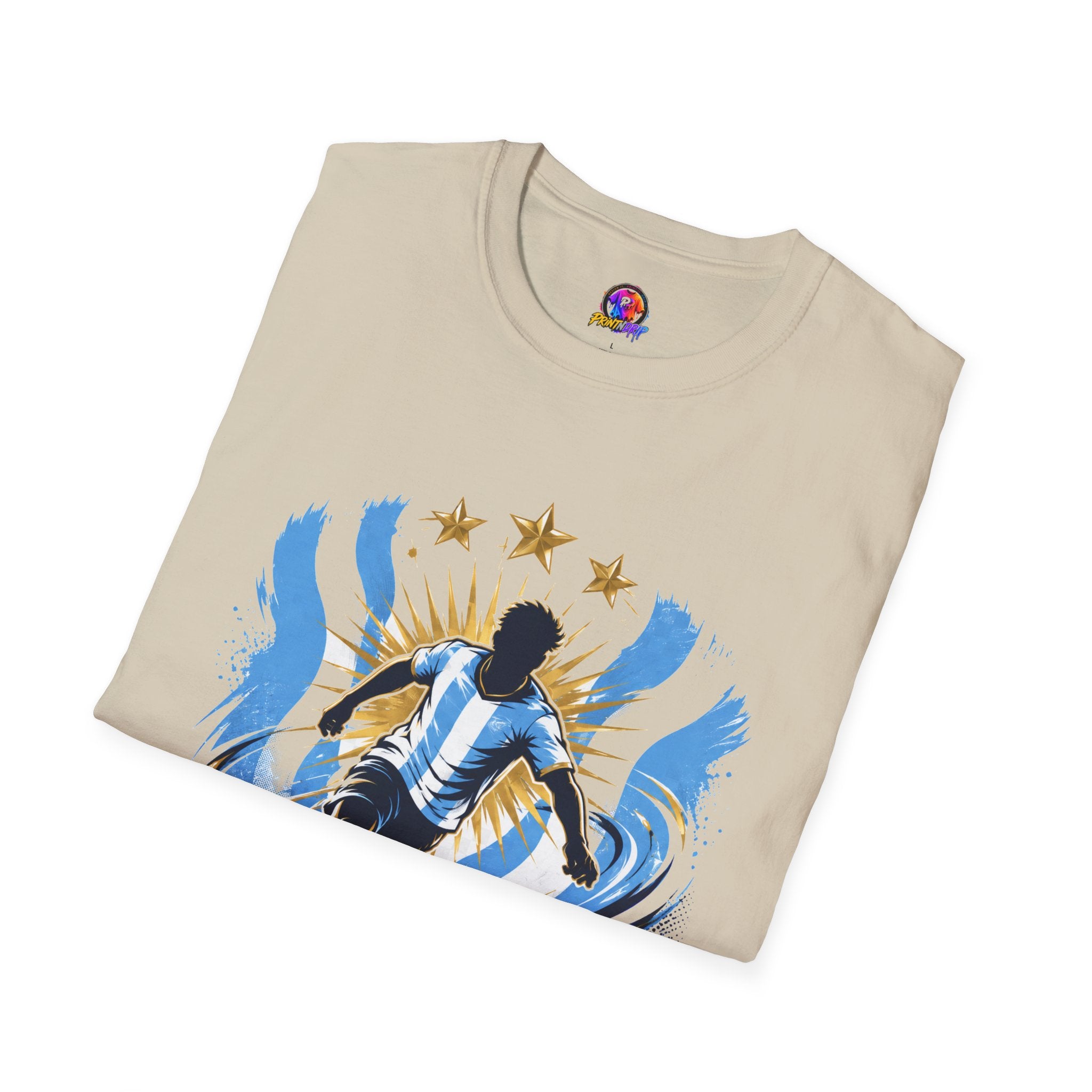 Argentina Sky Blue Magic Soccer T-Shirt — Argentinian Football Player Graphic Tee