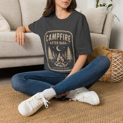 Campfire After Dark T-Shirt — Vintage Camping Graphic Tee