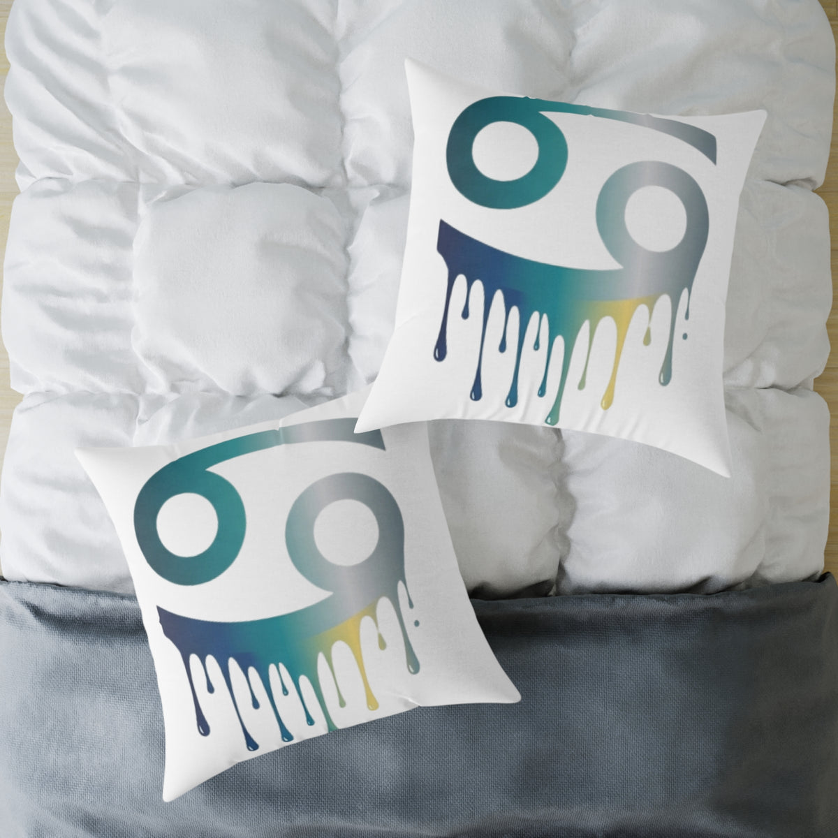 Cancer Zodiac Drip Pillow — Astrological Sign Home Decor