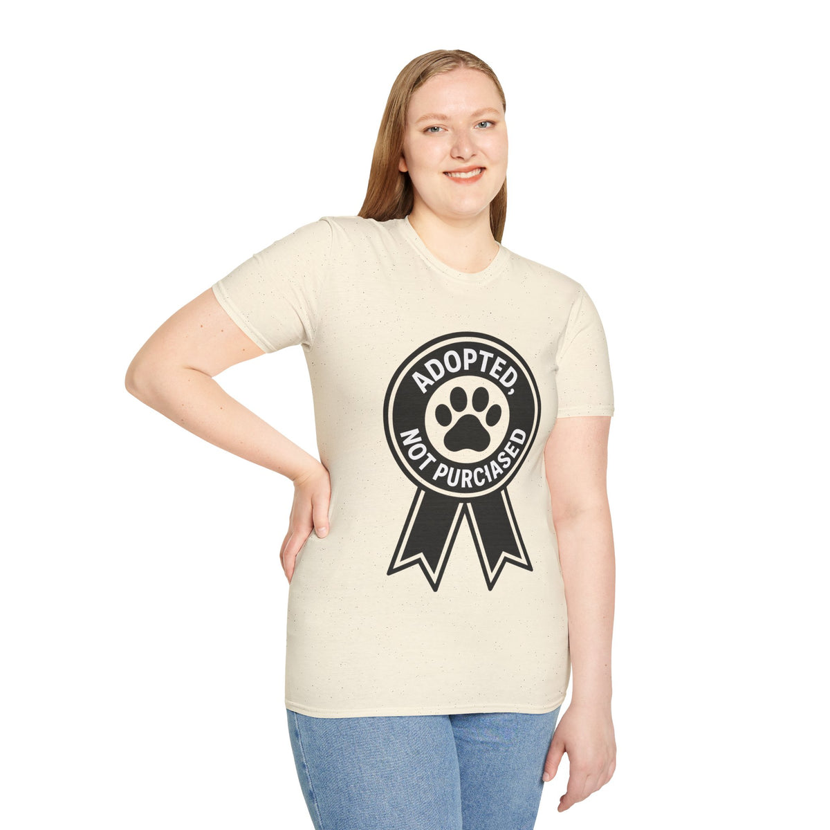 Adopted Not Purchased Graphic T-Shirt — Rescue Pet Awareness Tee - Trending Now - August 2026