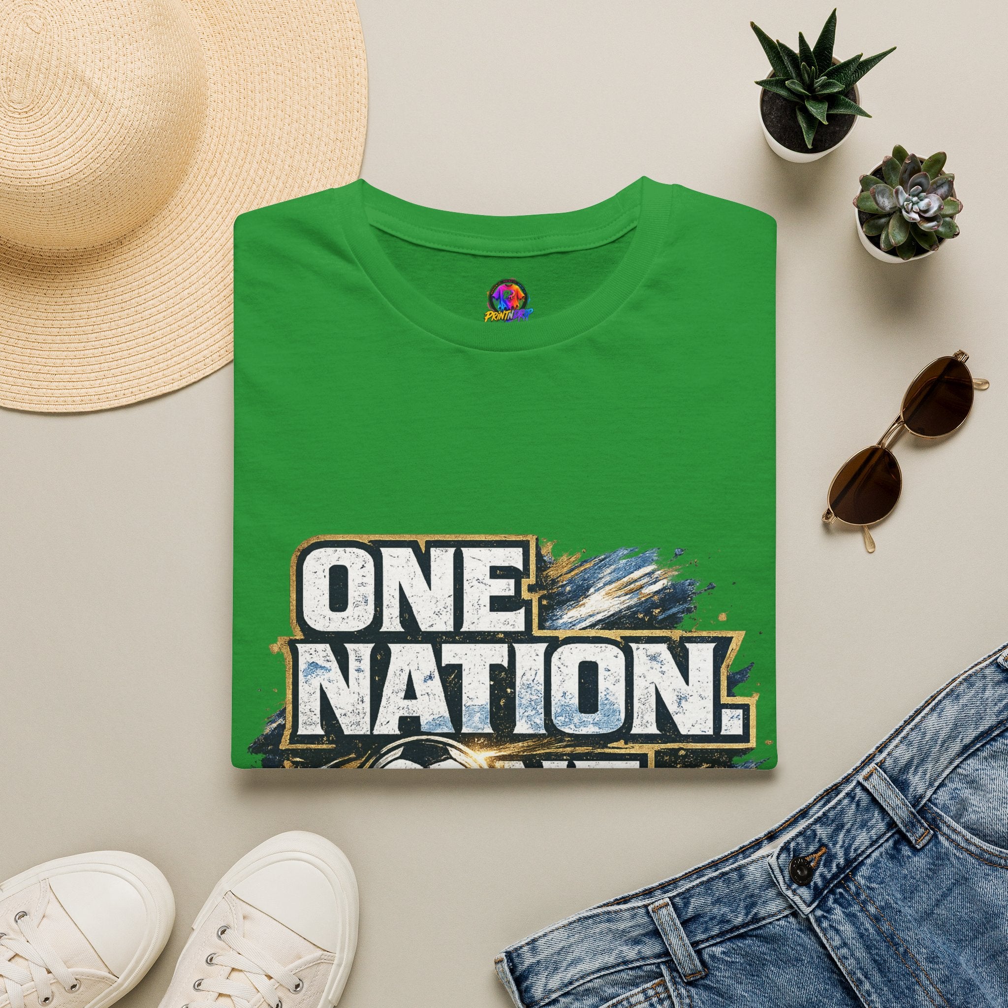 One Nation One Team Soccer T-Shirt — Supportive Fan Tee