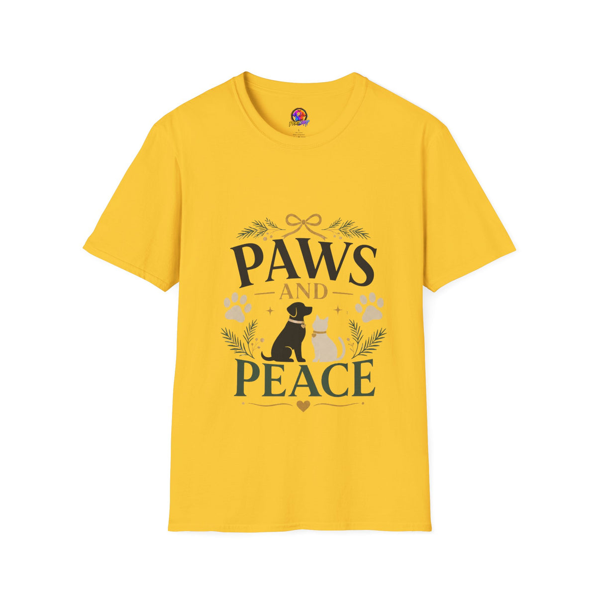 Paws and Peace T-Shirt — Cozy Pet Lover Tee