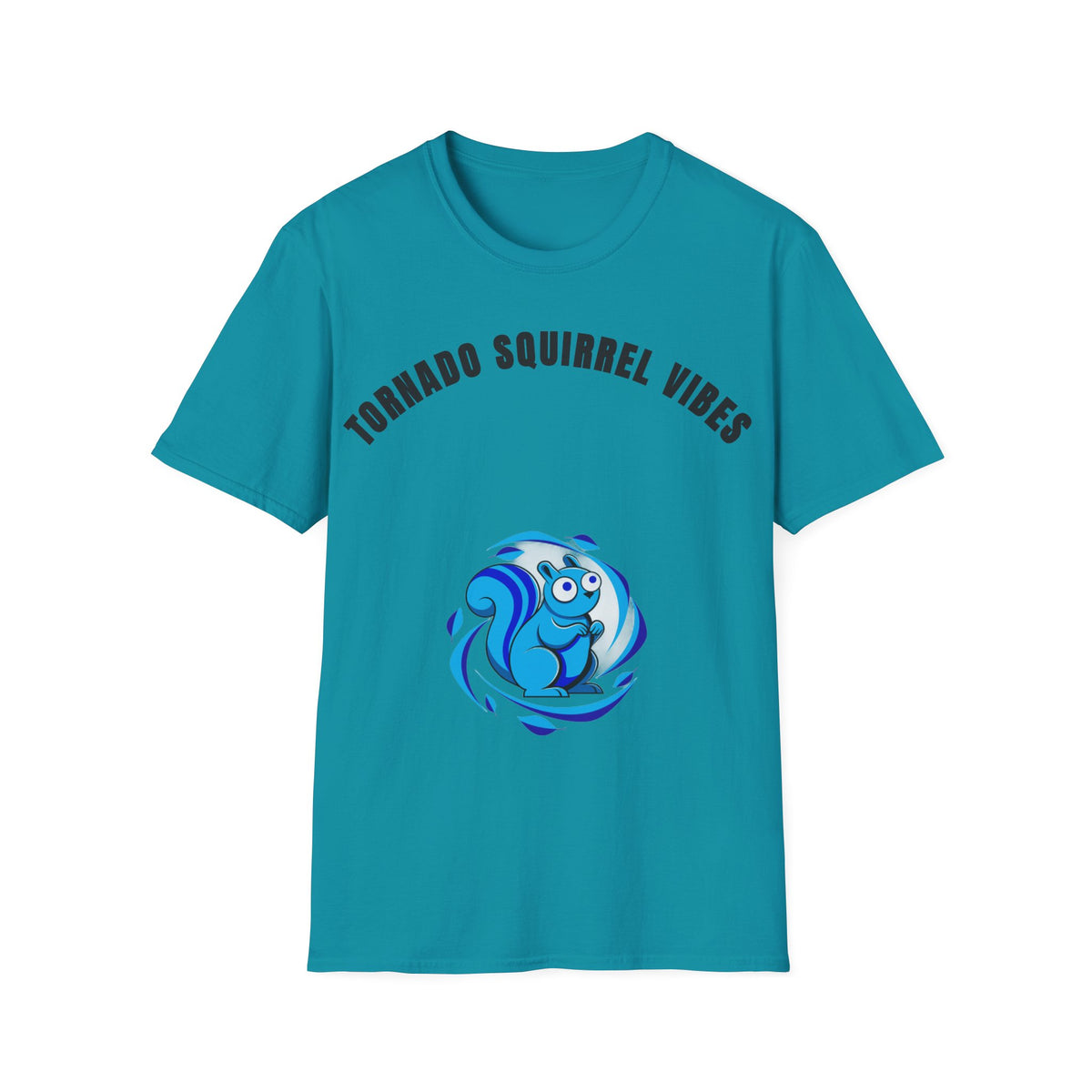 T-Shirt — "Tornado Squirrel Vibes" Graphic Tee | Cute Whimsical Squirrel Swirl Design - Trending Now - September 2026