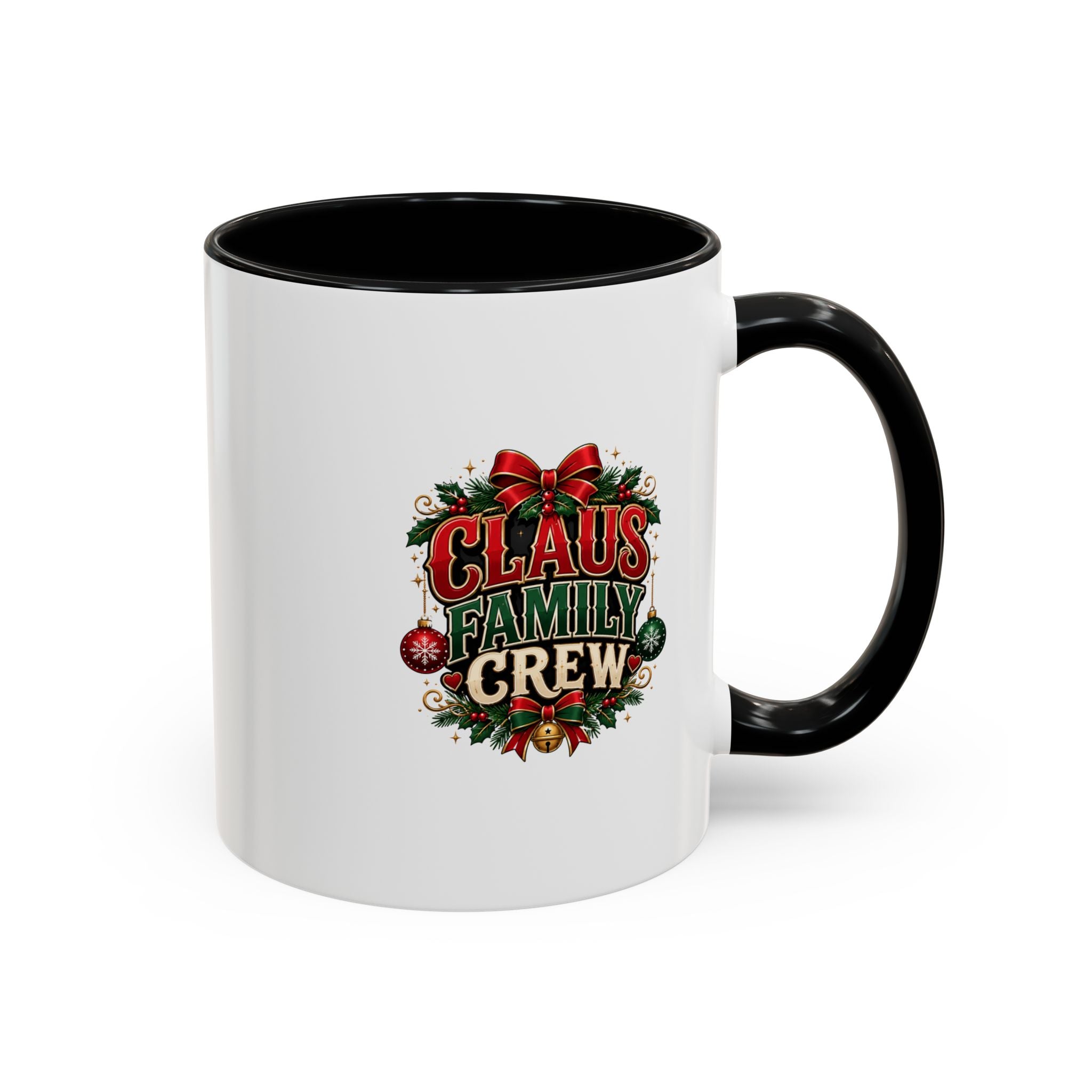 Claus Family Crew Accent Coffee Mug – Holiday Christmas Tea & Coffee Cup