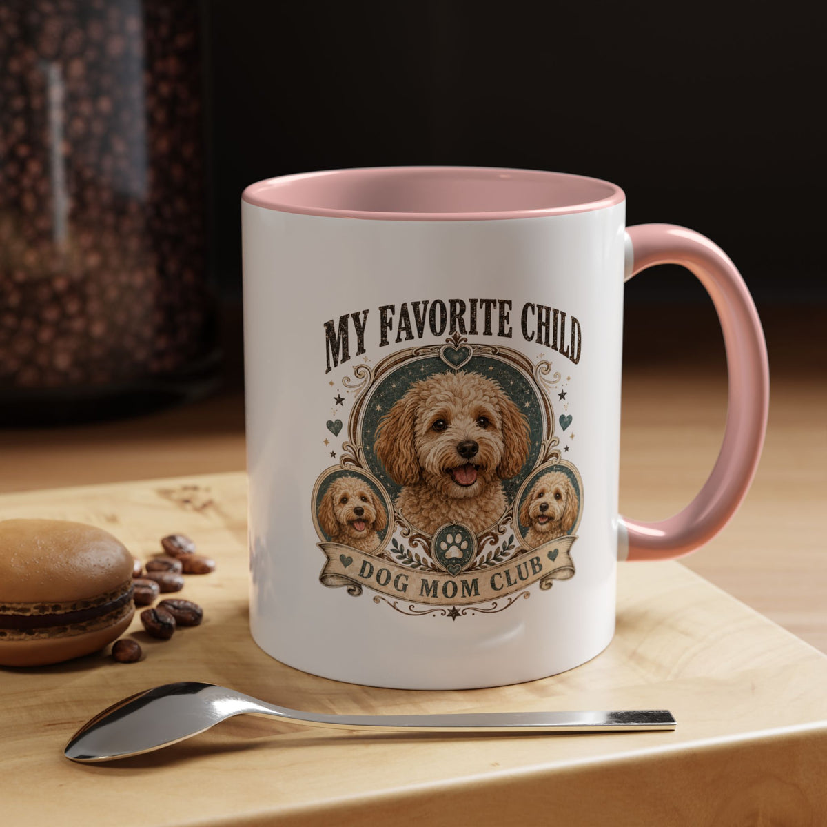 Milo Bailey Dog Dad Mom Dog Mom Coffee Mug – “My Favorite Child” Cute Paw Print Accent Mug