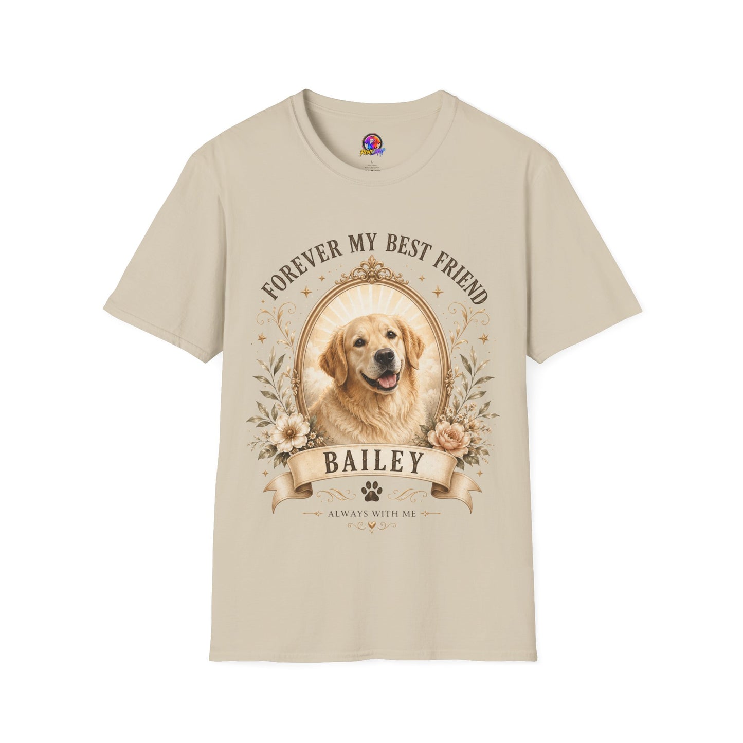 Dog Memorial T-Shirt — "Forever My Best Friend" Personalized Pet Tribute