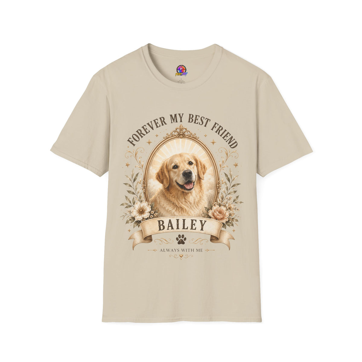 Dog Memorial T-Shirt — "Forever My Best Friend" Personalized Pet Tribute