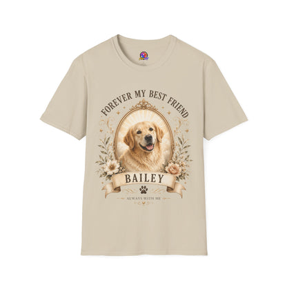 Dog Memorial T-Shirt — "Forever My Best Friend" Personalized Pet Tribute