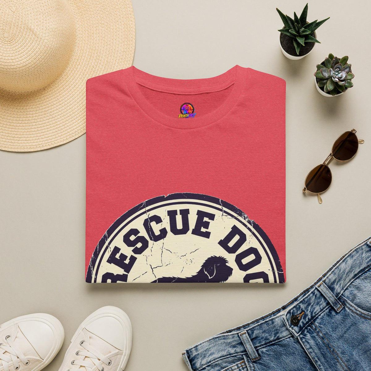 Rescue Dog Dad T-Shirt – Vintage Shelter Pup Support Tee