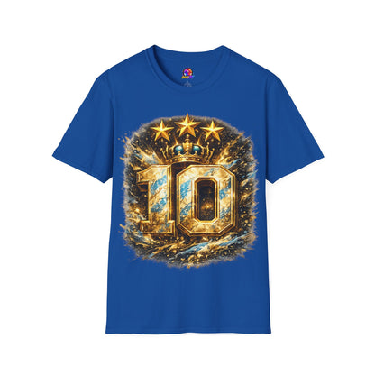 Argentina, MESSI #10 T-Shirt — Gold Crown '10' Victory Graphic Tee