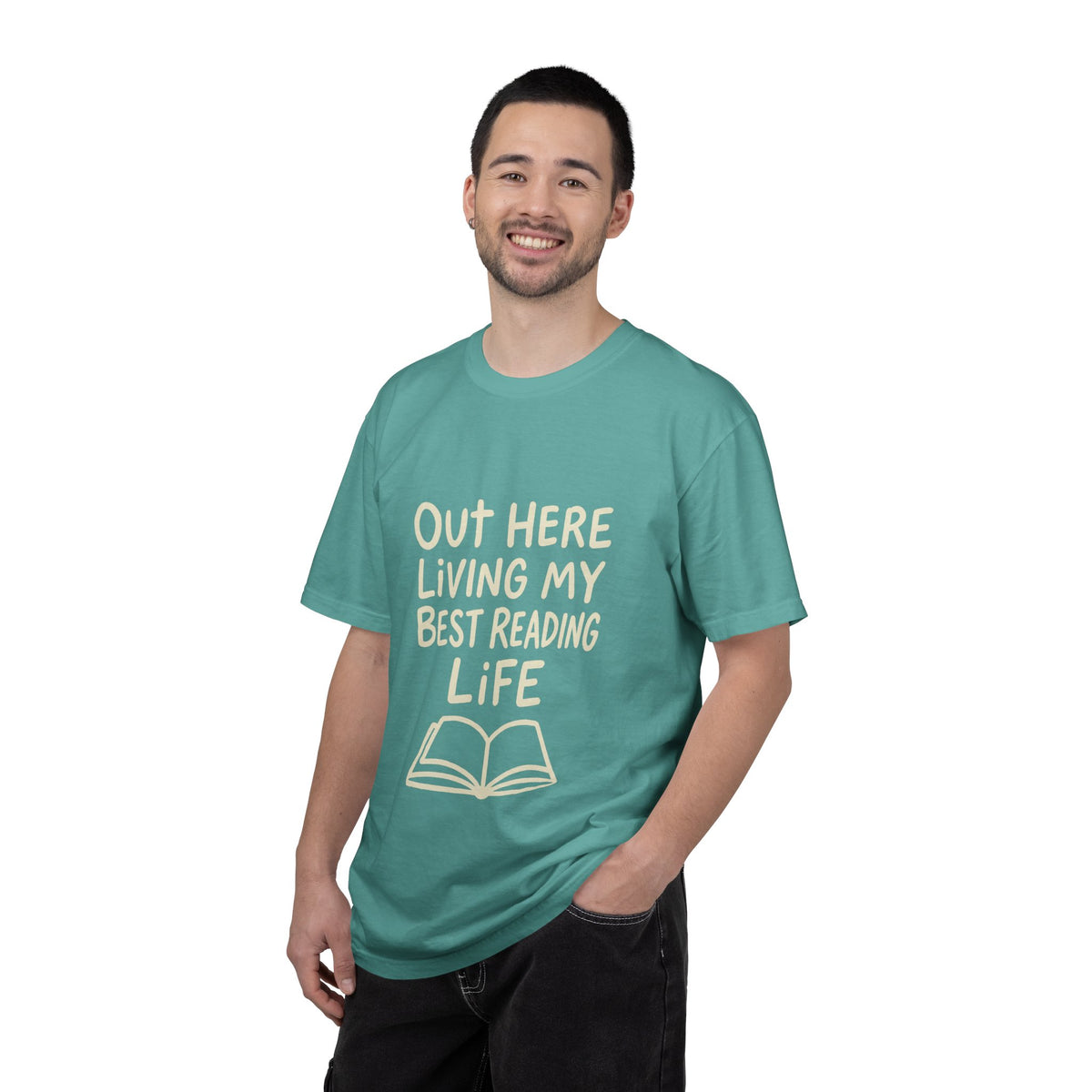 Reading Life T-Shirt — "Out Here Living My Best Reading Life" Book Lover Tee - Trending Now - October 2026