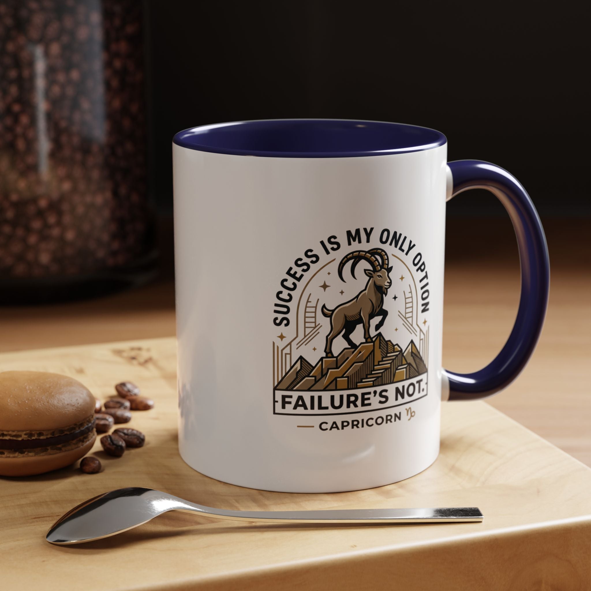 Capricorn Coffee Mug – "Success Is My Only Option, Failure's Not" Zodiac Gift