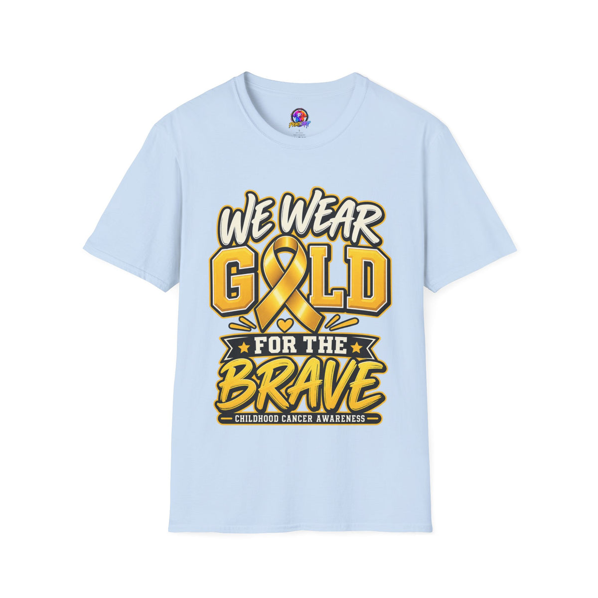 Childhood Cancer Awareness T-Shirt — "We Wear Gold For The Brave"
